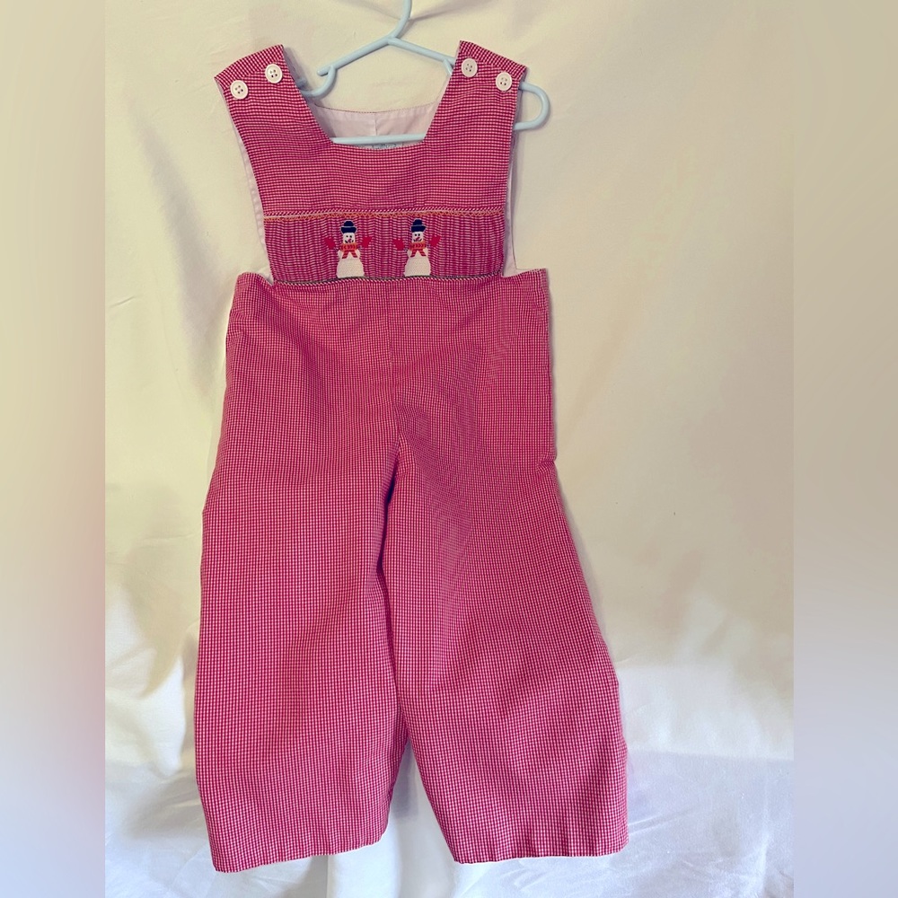 Windmill Kids Smocked One Piece Jumper Snowman Motif.  No blemishes or stains
